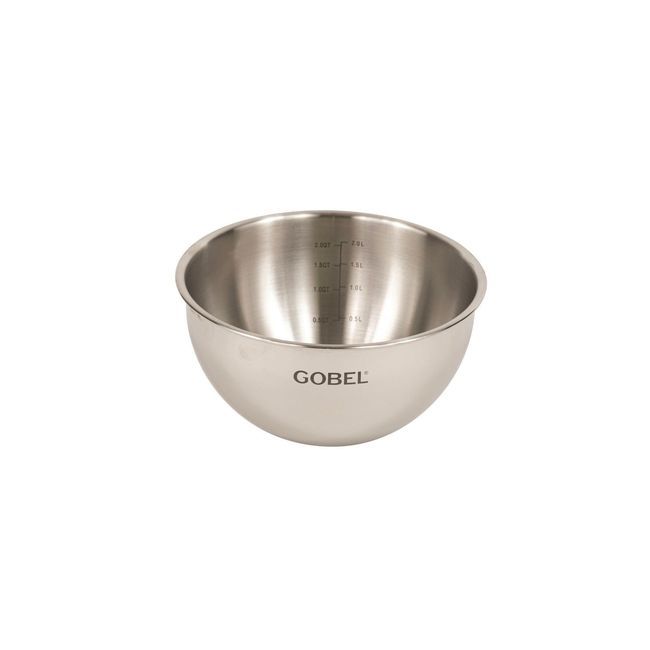 Gobel Stainless Steel Round Bottom Mixing Bowl, 7.87 In Diameter X 4.72 In Height