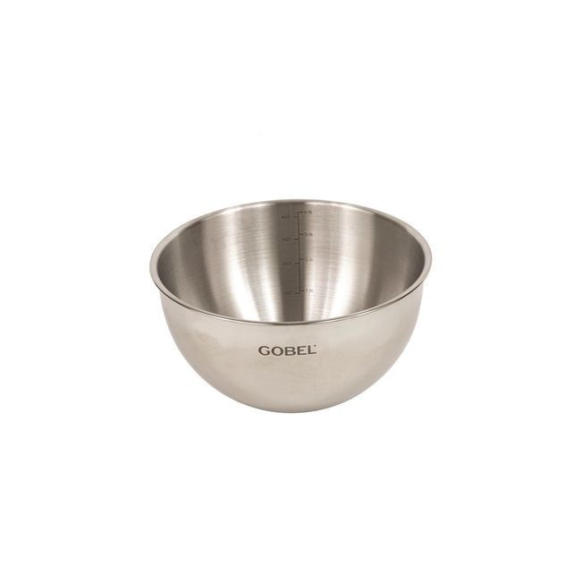 Gobel Stainless Steel Round Bottom Mixing Bowl, 9.44 In Diameter