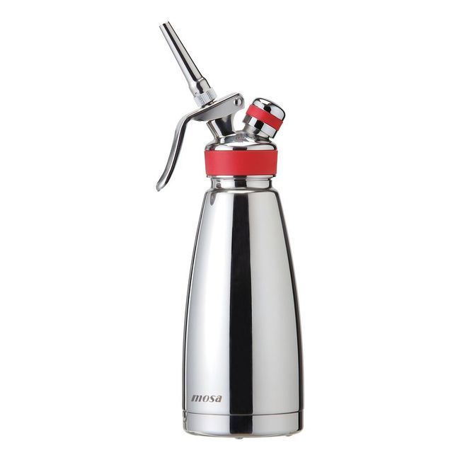 Mosa Stainless Steel Double Walled Cream Whipper, 0.5 Liter
