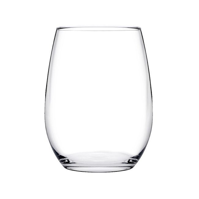 Amber Stemless Red Wine Glass