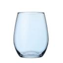 Amber Turquoise Stemless Red Wine Glass