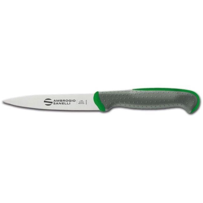Tecna Green Paring Knife with Semi Polished Blade Finishing