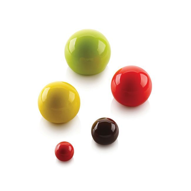 Silikomart Curveflex Silicone 15 Cavities Truffle Mould, 13.1 X 7 X 1.3 In