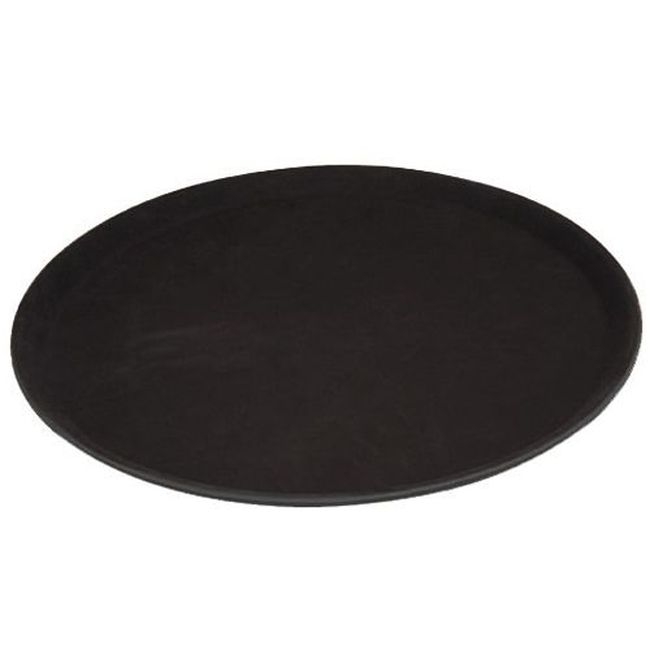 TRH-16K Plastic Easy-Hold Round Rubber-Lined Serving Tray