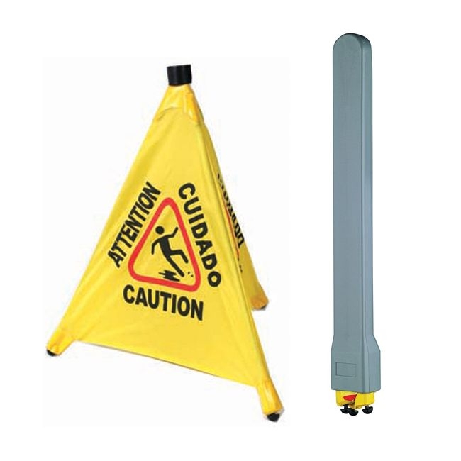 CSF-SET Popup Safety Cone with Storage Tube Wet Floor Sign