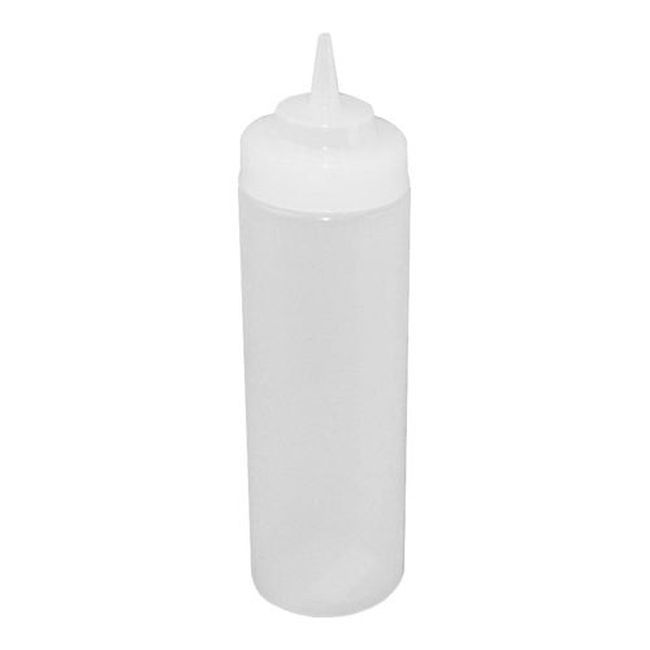 Winco Psw-12 Plastic Clear Wide-mouth Squeeze Bottle, 12 Oz Capacity -- 6 Per Case