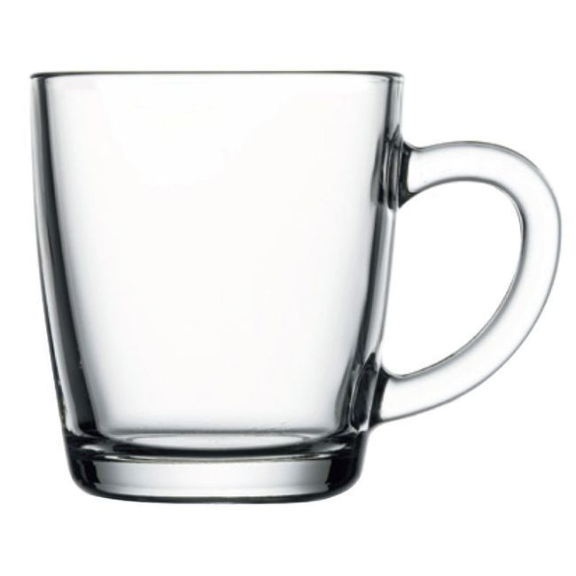 Pasabahce Glass Mug With Handle, 11.5 Oz -- 24 Per Case