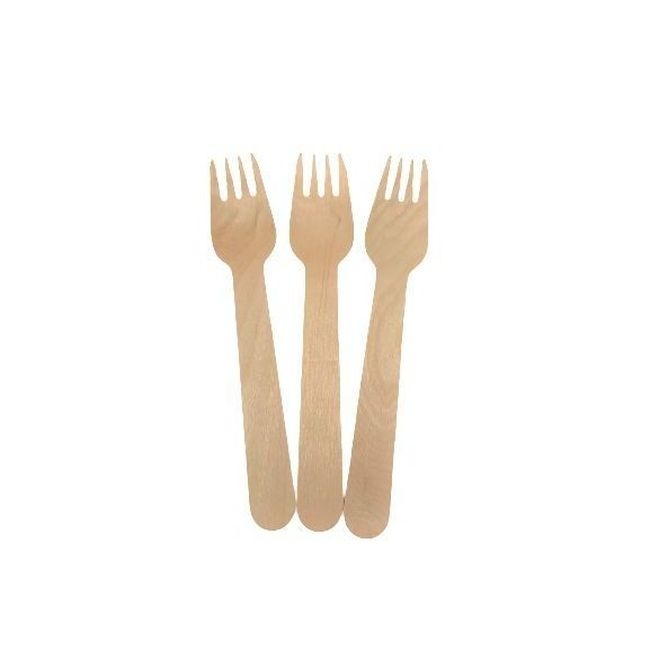 Natural Birchwood Standard Size Unwrapped Fork