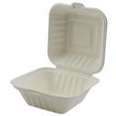 Bagasse 1 Compartment Hinged Container