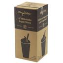 Black Milkshake Unwrapped Paper Straw