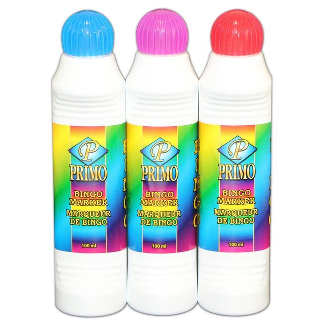 Primo Blue Red Magenta Bingo Dabbers, 100 Ml -- 36 Per Case