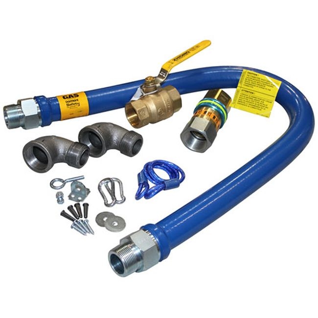 DOR16125KIT48 1 1/4 in Mpt Deluxe Blue Gas Hose Connector Kit, 48 in