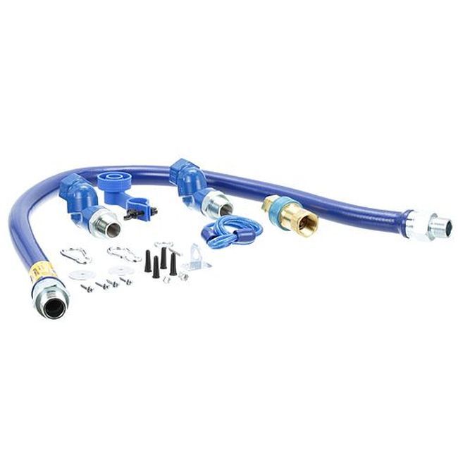Dormont Dor1675bpq2sr48 3/4 In Blue Hose Swivel Max Gas Connector Kit, 48 In