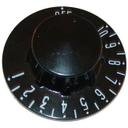 GROZ002868 Dial 2-1/4 Dia. Off-10-1 Black Thermostat Knob