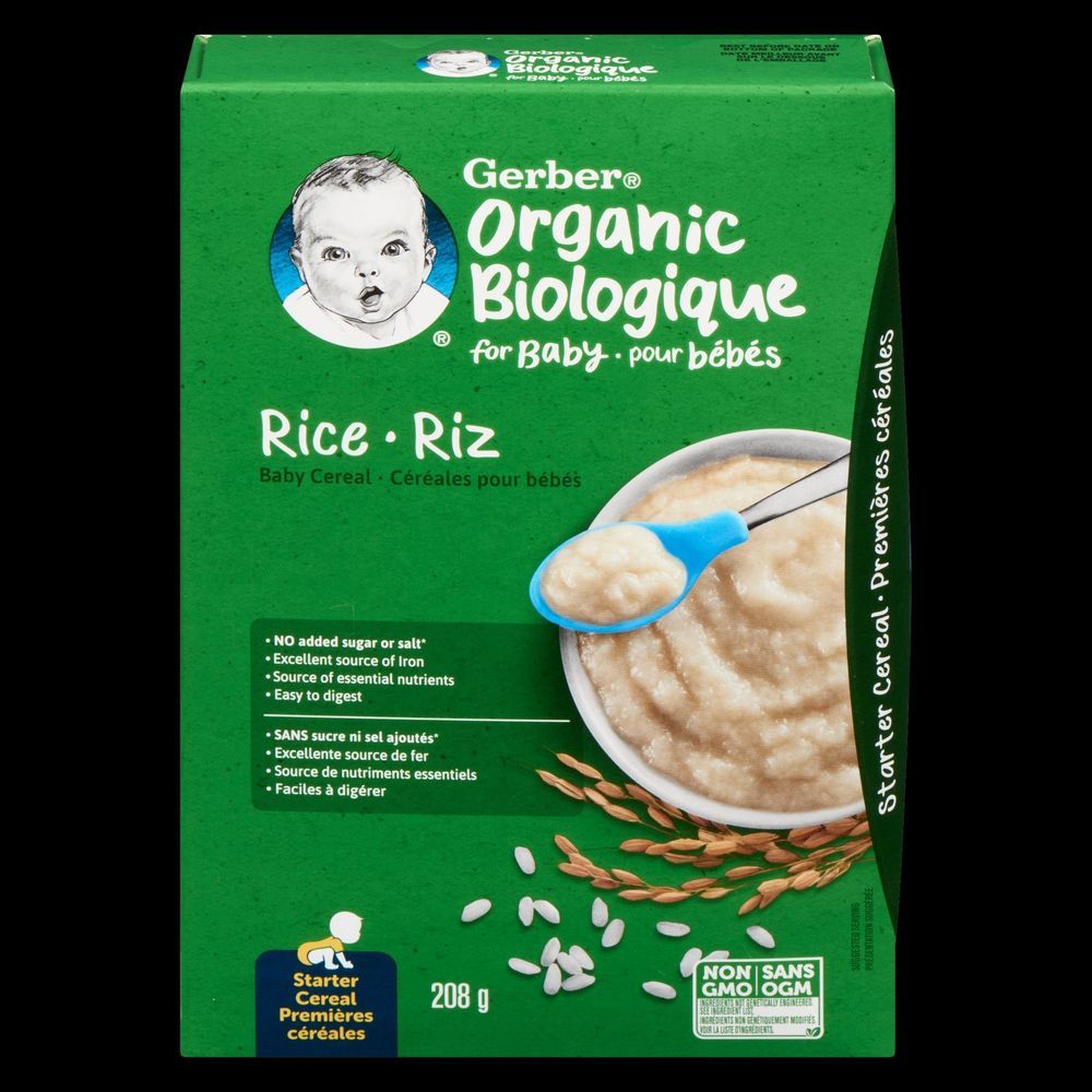 Gerber Biologique Rice Baby Cereal, 208 G -- 6 Per Case