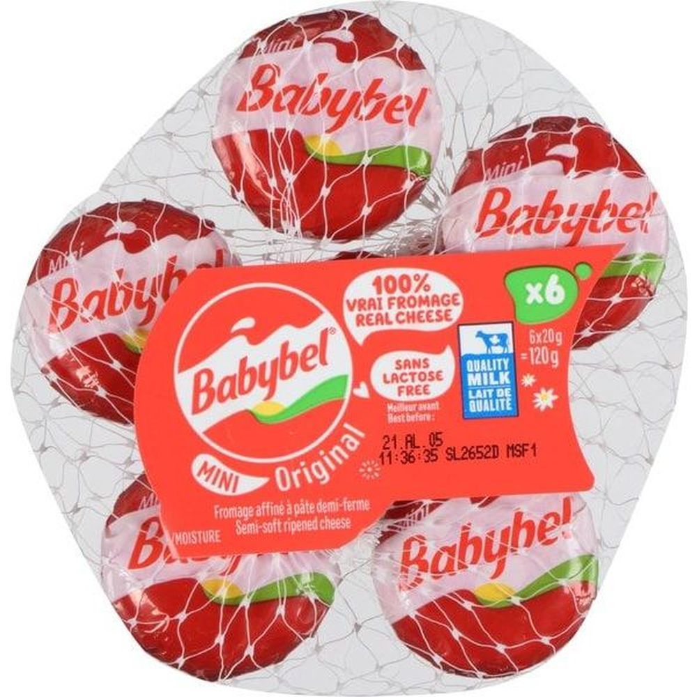 Mini Babybel Original Cheese, 120 G -- 18 Per Case