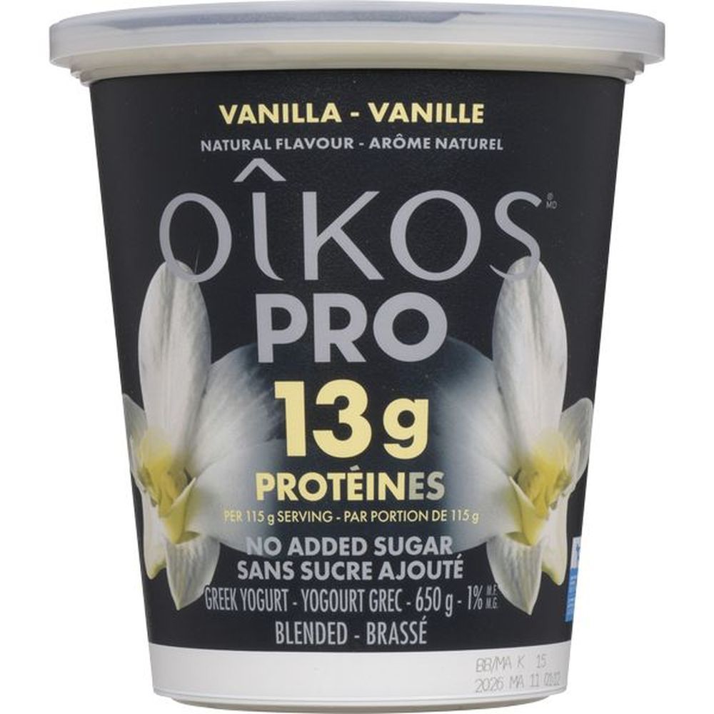 Oikos Pro Vanilla High Protein Greek Yogurt, 650 G