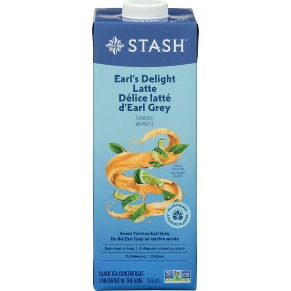 Stash Earls Delight Latte Flavored Black Tea Concentrate, 946 Ml -- 6 Per Case
