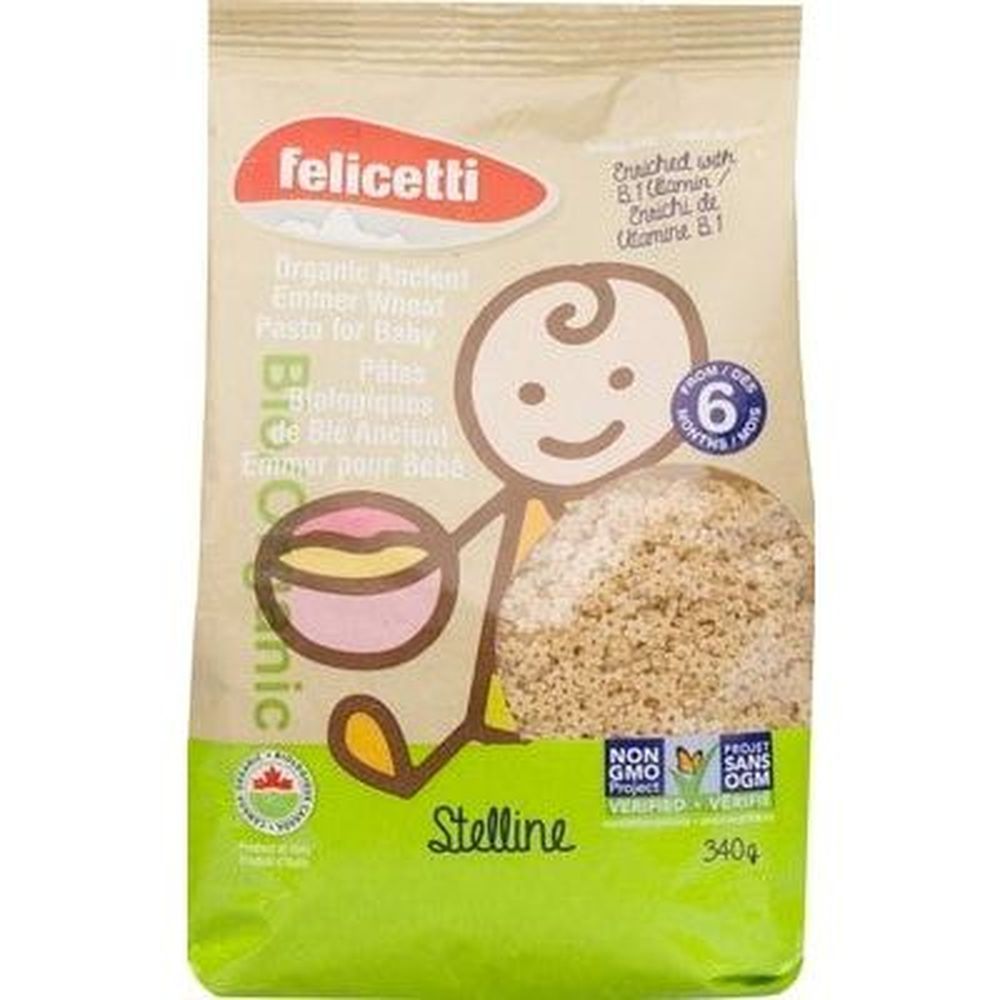 Felicetti Organic Ancient Emmer Wheat Stelline For Baby, 340 G -- 12 Per Case