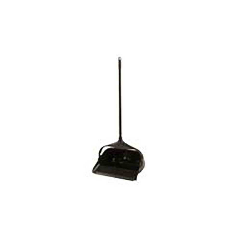 Rubbermaid Commercial Black Executive Series Lobby Pro Dustpan With Long Handle, 12-3/4 X 11-1/4 X 5 In