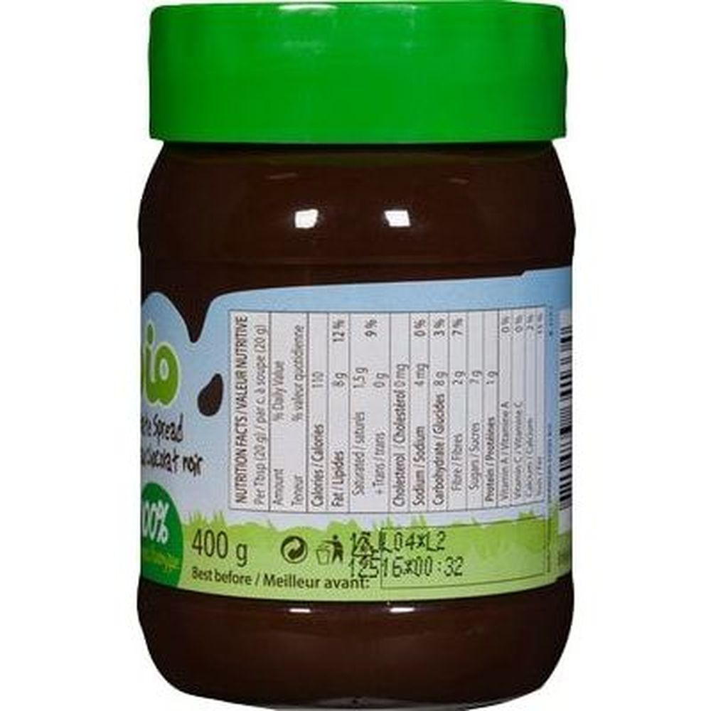 Nuscobio Dark Chocolate Spread, 400 G -- 6 Per Case