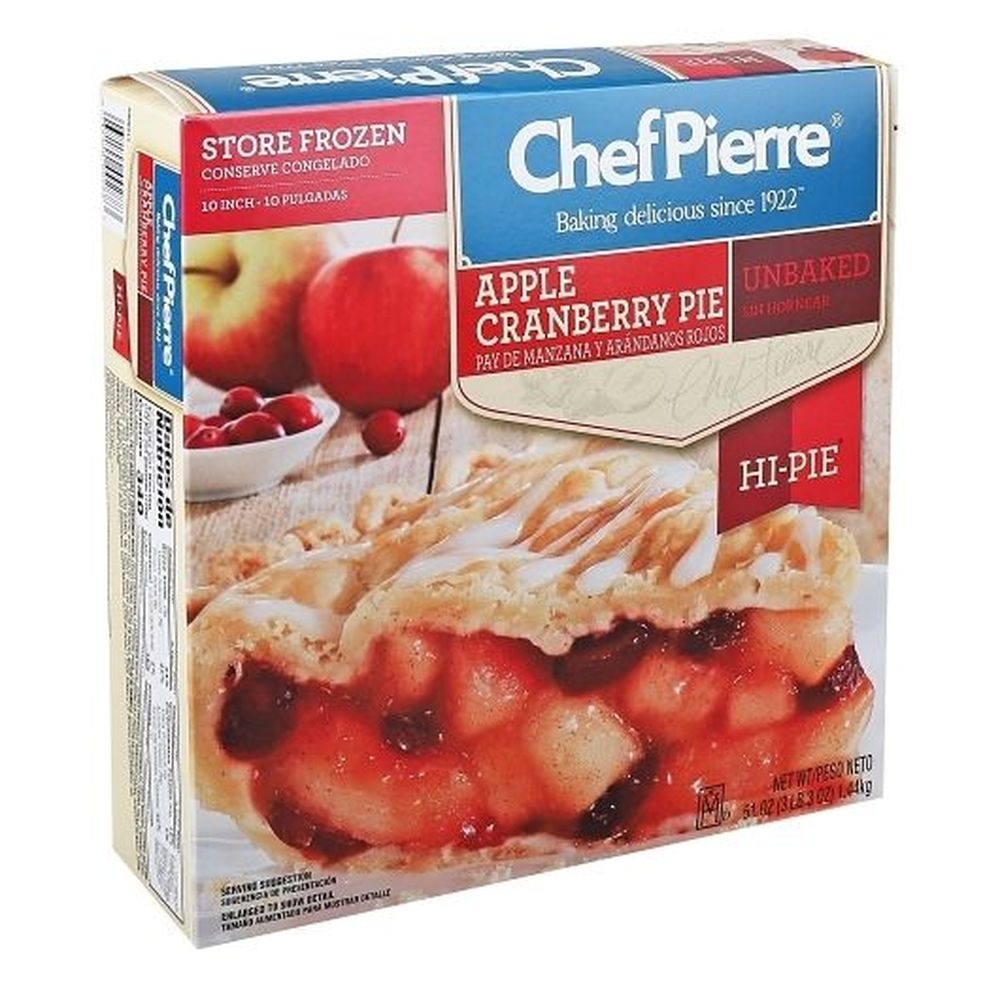 10 inch Unbaked Apple Cranberry Pie