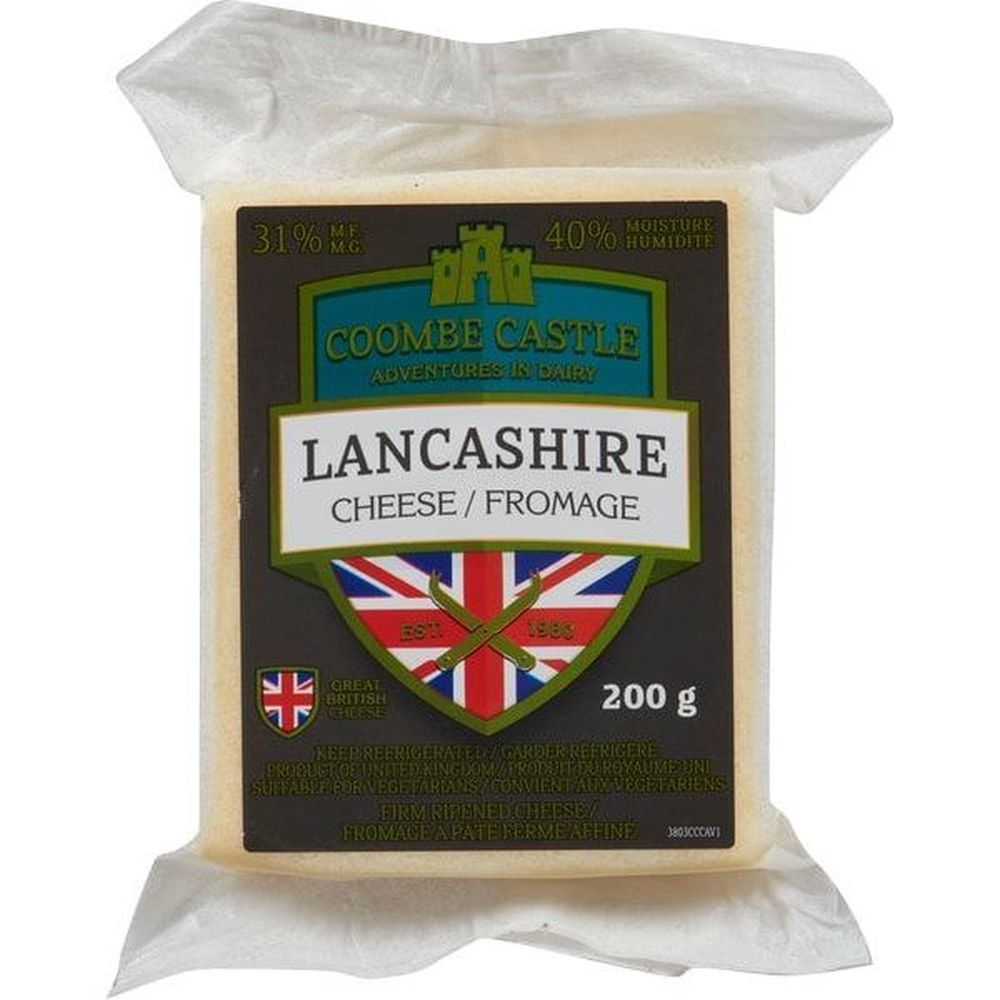 Coombe Castle Lancashire Cheese Wedge, 200 G -- 12 Per Case