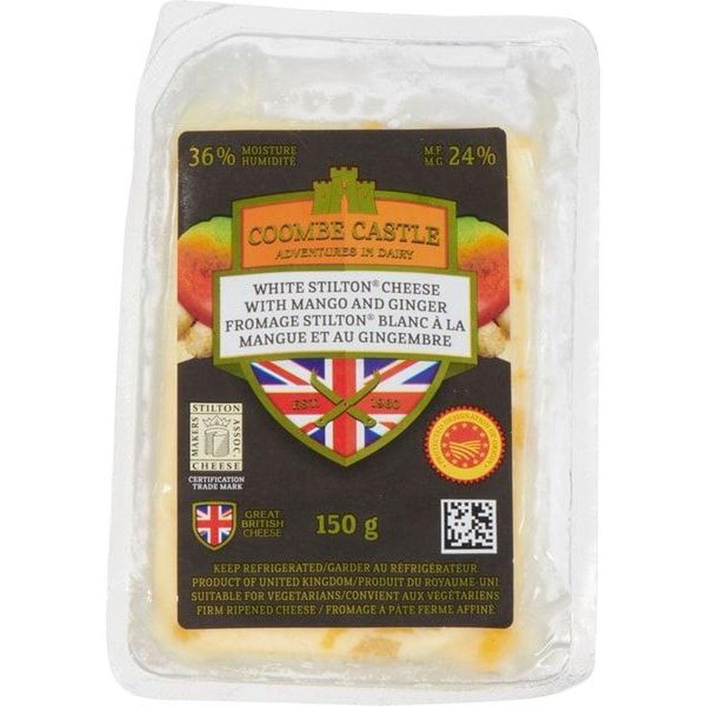 Coombe Castle White Stilton Cheese With Mango And Ginger, 150 G -- 12 Per Case