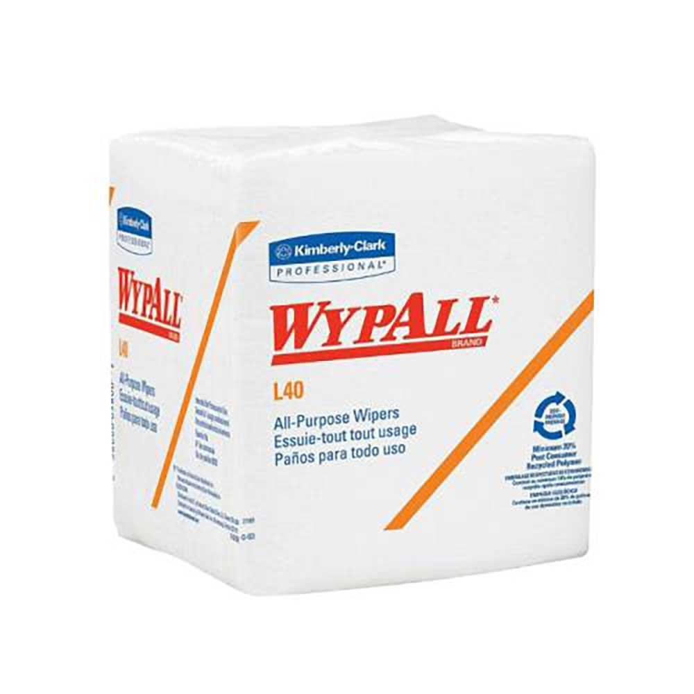 WypAll PowerClean L 40 White Quarter Fold Extra Absorbent Towel