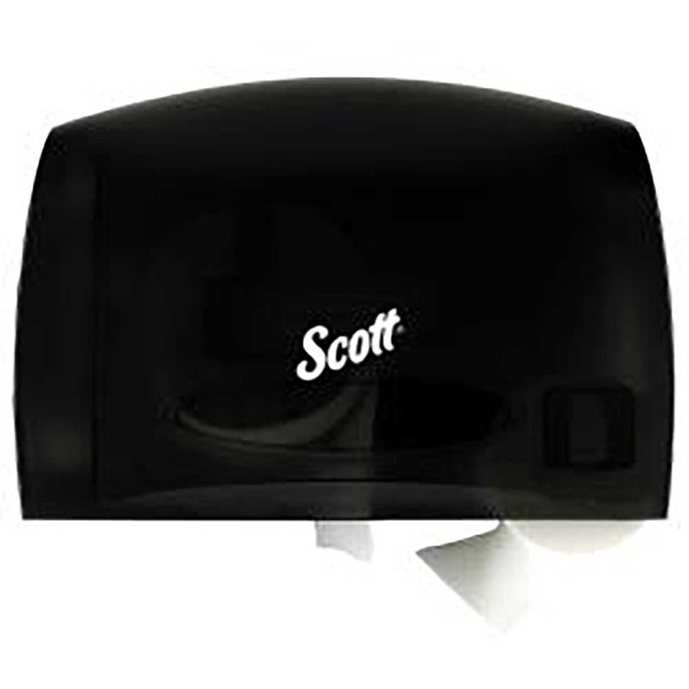 Scott Coreless Black Jumbo Roll Toilet Paper Dispenser With Stub Roll, 14.25 X 9.75 X 6.00 In