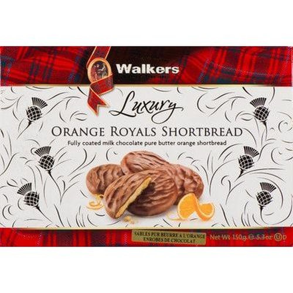 Walkers Orange Royals Shortbread, 150 G -- 12 Per Case