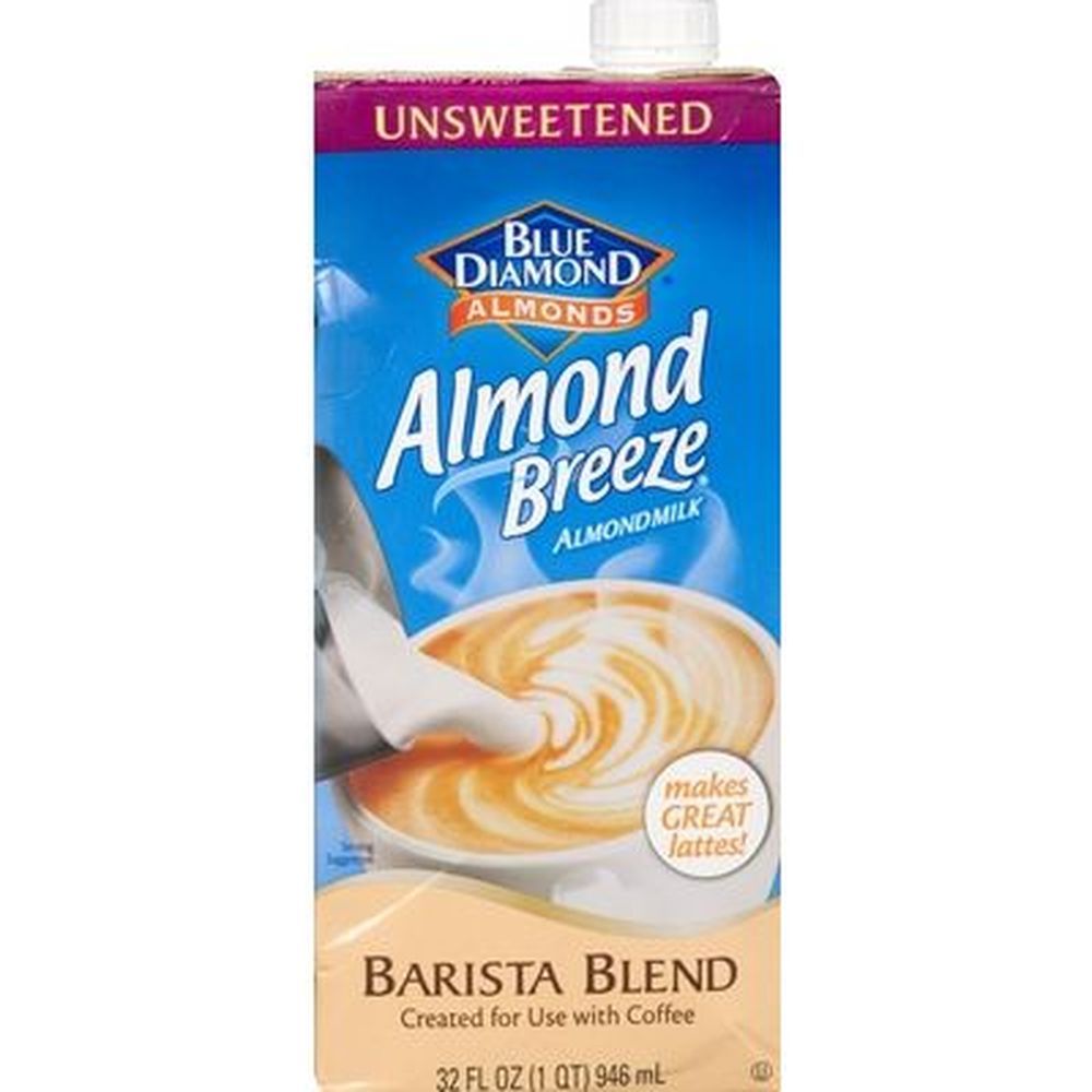 Blue Diamond Almond Breeze Unsweetened Barista Blend Almond Milk, 946 Ml -- 12 Per Case