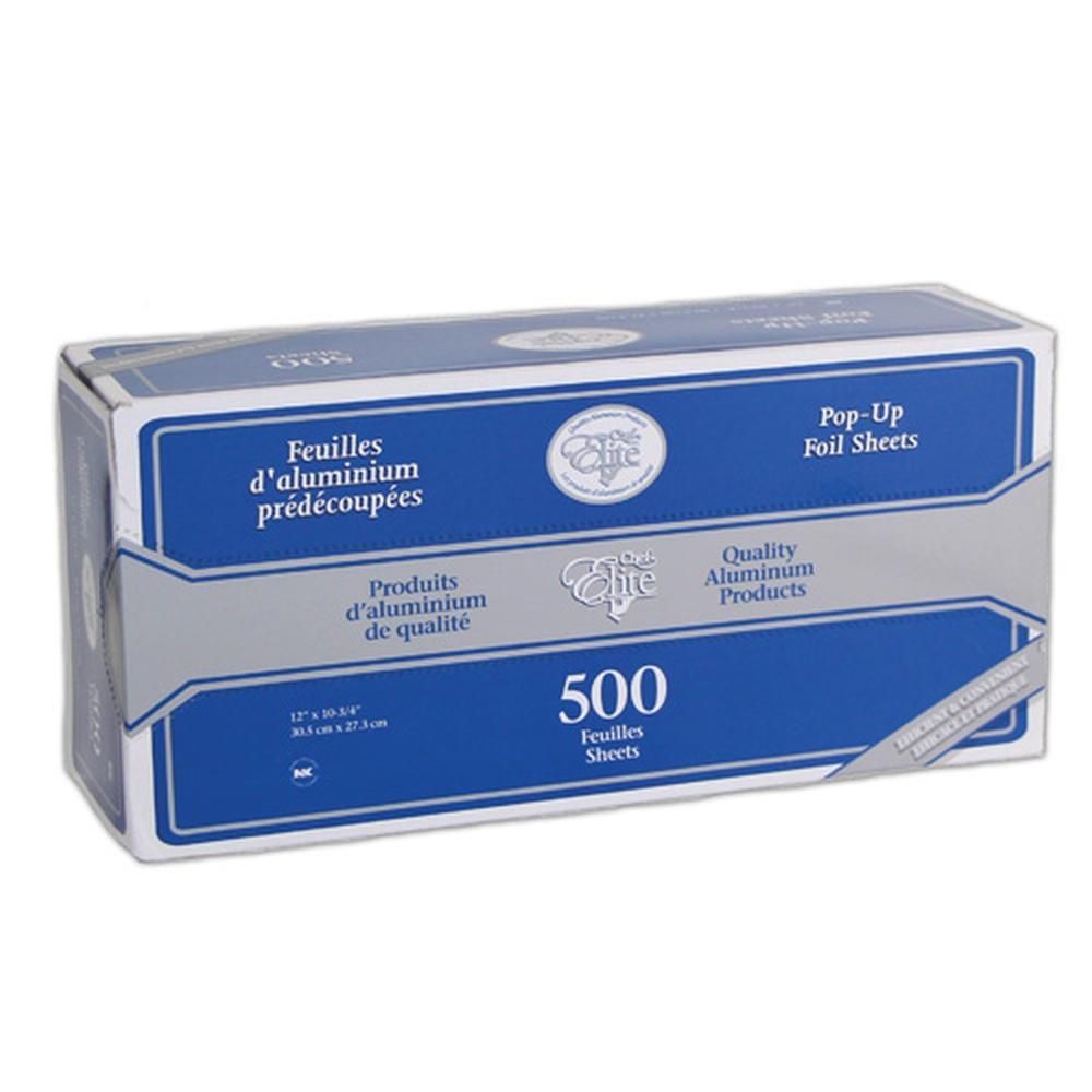 Chef Elite Pop-up Aluminum Foil Sheets, 500 Count - 6 Per Case