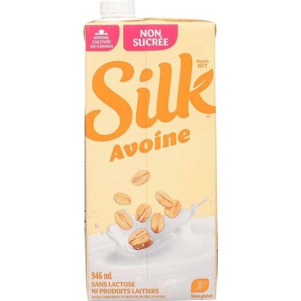 Silk Unsweetened Oat Beverage, 946 Ml -- 12 Per Case