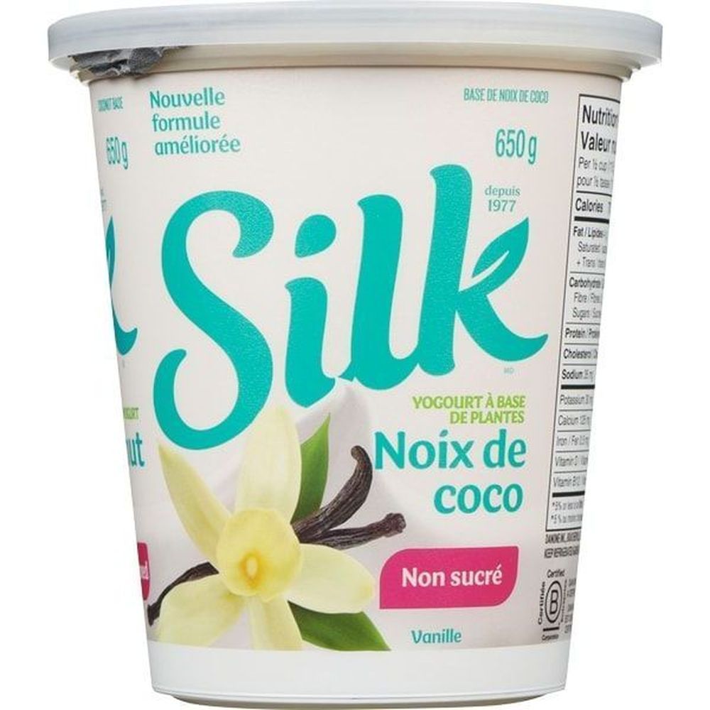Silk Unsweetened Vanilla Plant Based Coconut Yogurt, 650 G -- 6 Per Case