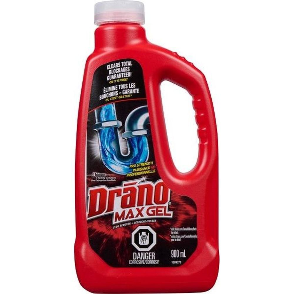 Drano Max Gel Clog Remover, 900 Ml -- 12 Per Case
