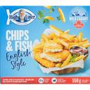 Uncooked English-Style Chips and Fish