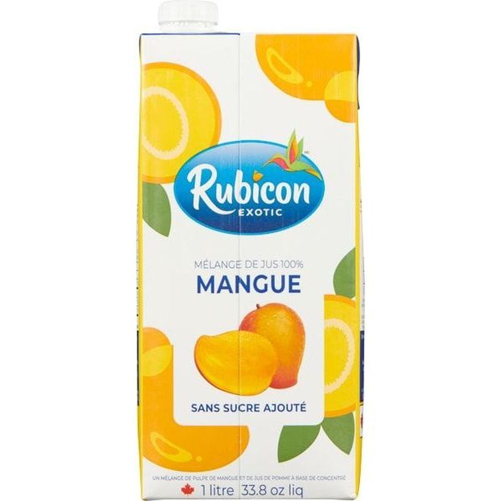 Rubicon No Sugar Added Mango Juice Drink, 1 L -- 12 Per Case