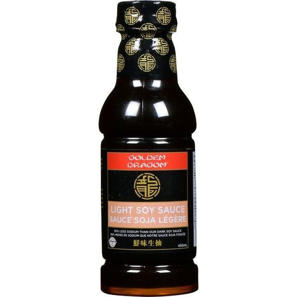 Golden Dragon Light Soya Sauce, 455 Ml -- 12 Per Case