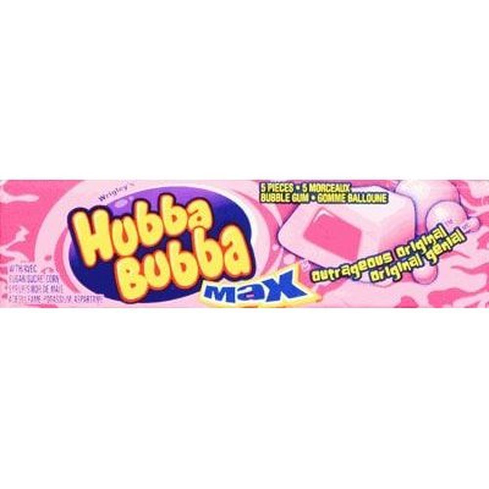 Hubba Bubba Max Original Bubble Gum, 5 Count -- 12 Per Case