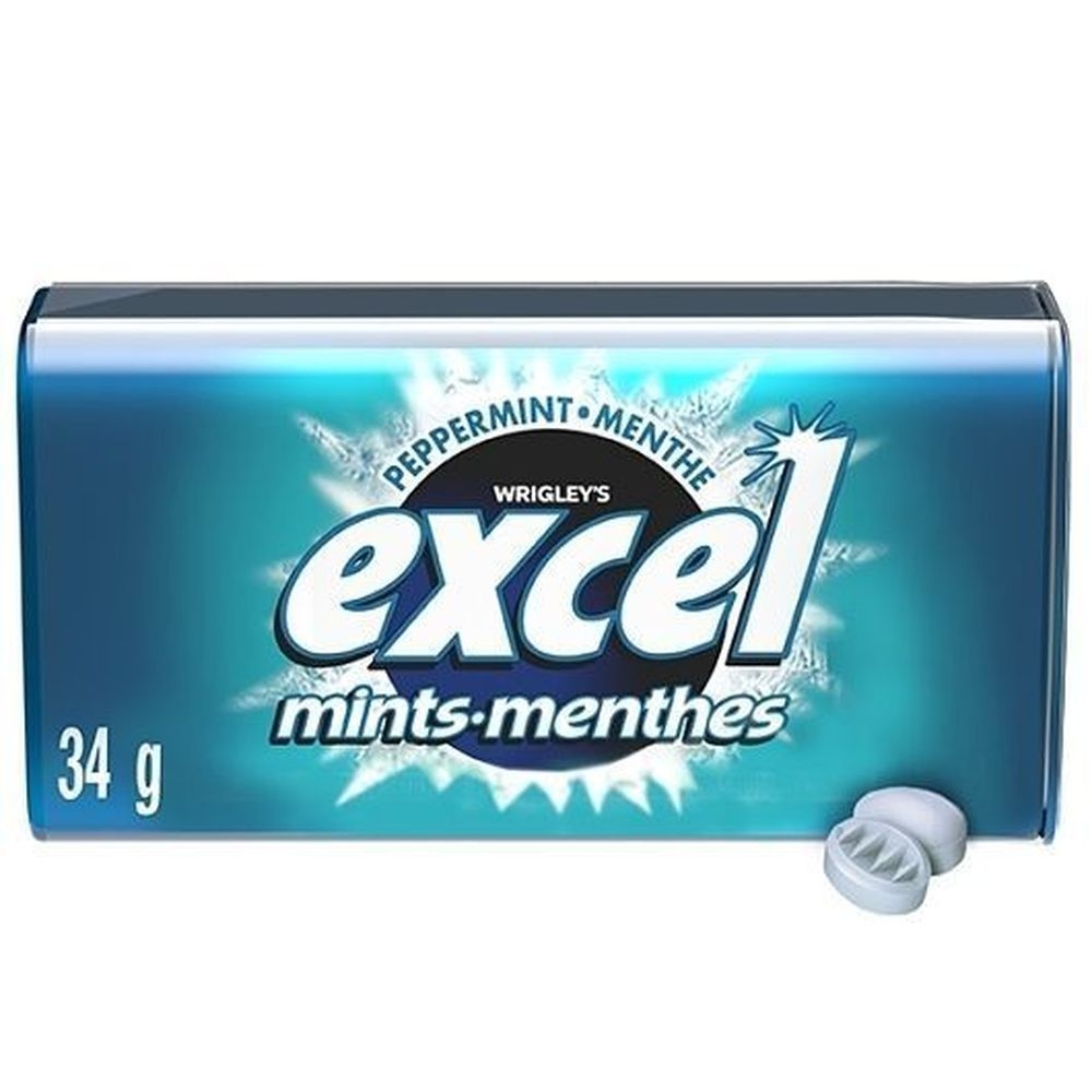 Excel Peppermint Mint, 34 G -- 12 Per Case