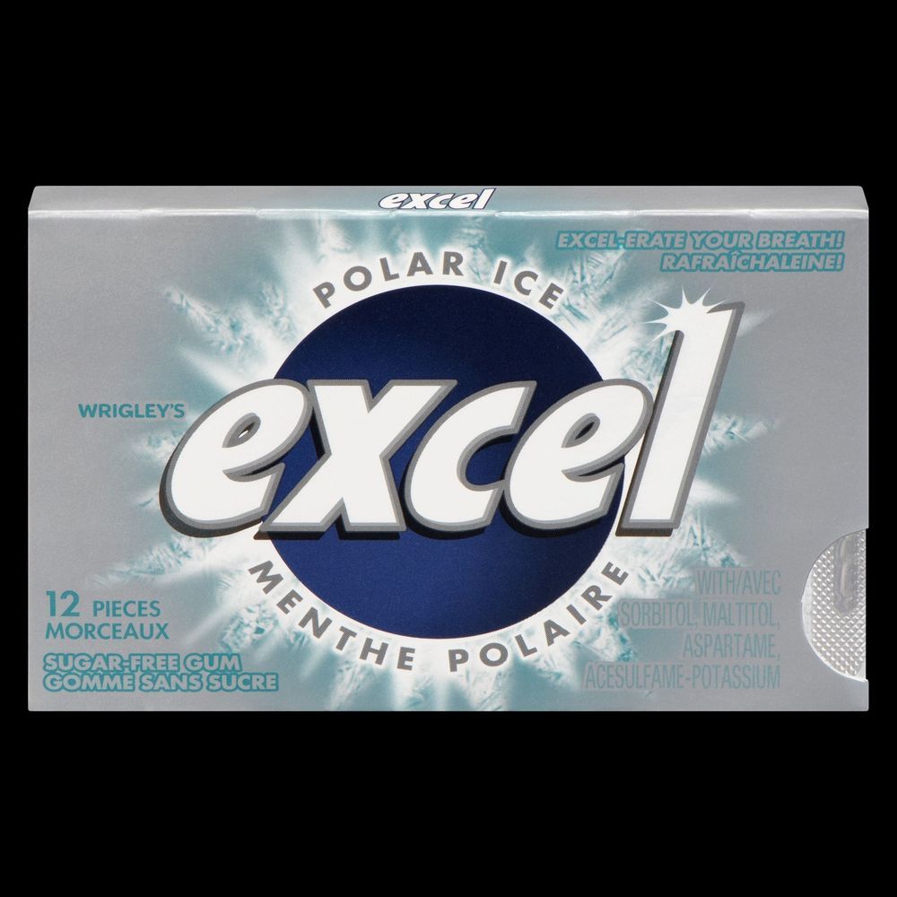 Excel Polar Ice Sugar Free Gum, 12 Count -- 18 Per Case