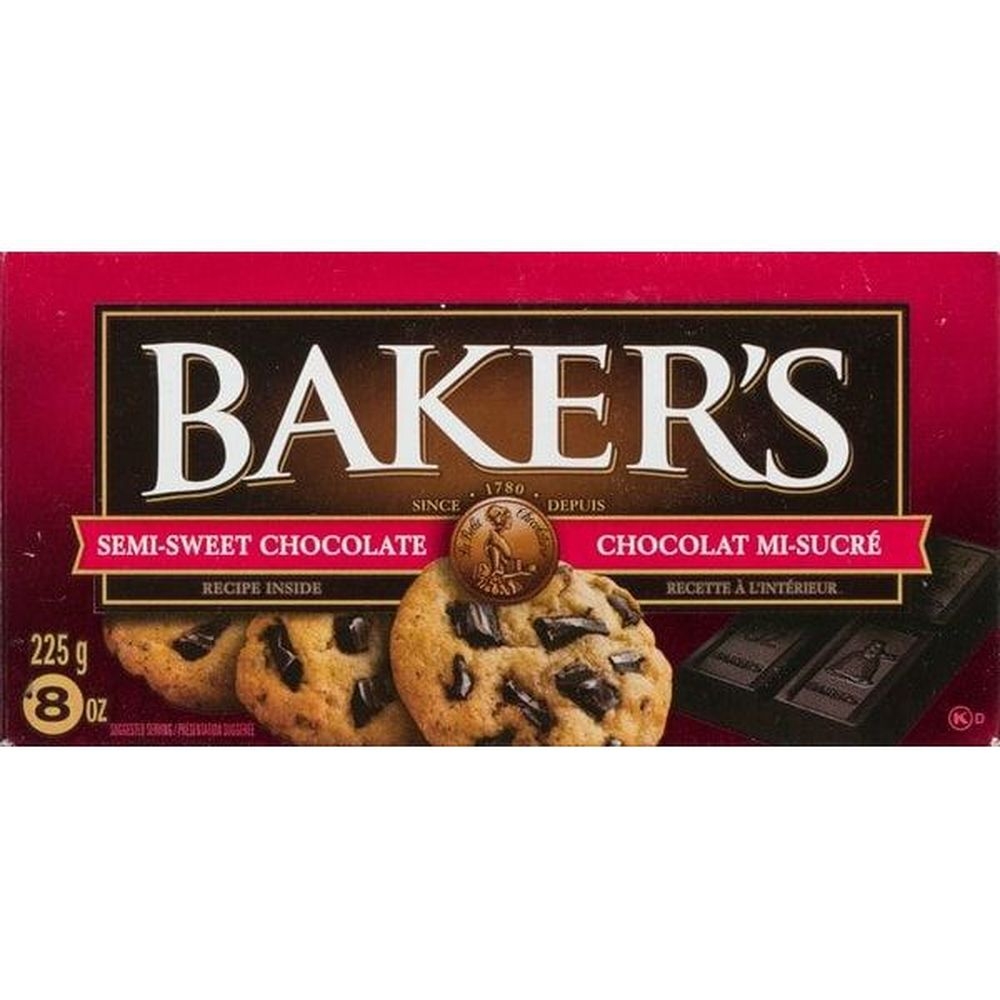 Baker's Semi-sweet Chocolate Squares, 225 G -- 24 Per Case
