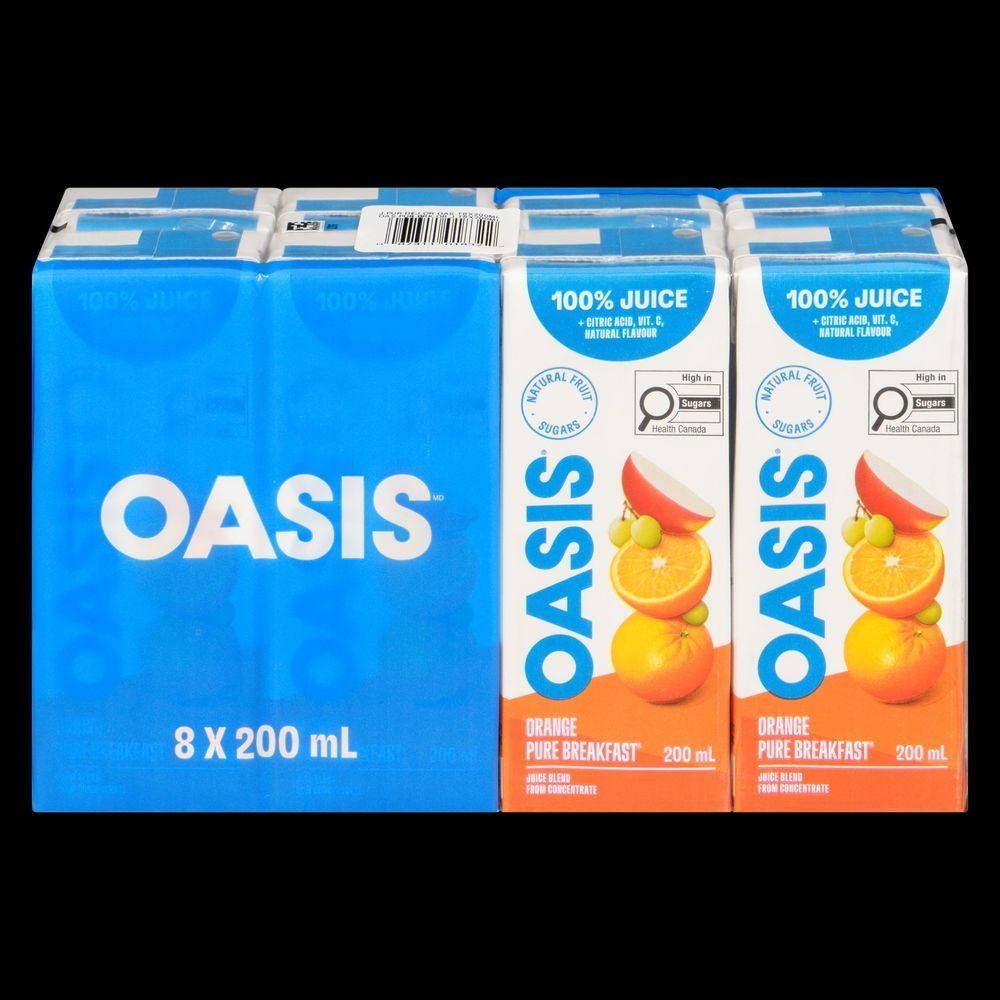 Oasis Breakfast Pure Orange Juice, 200 Ml -- 32 Per Case