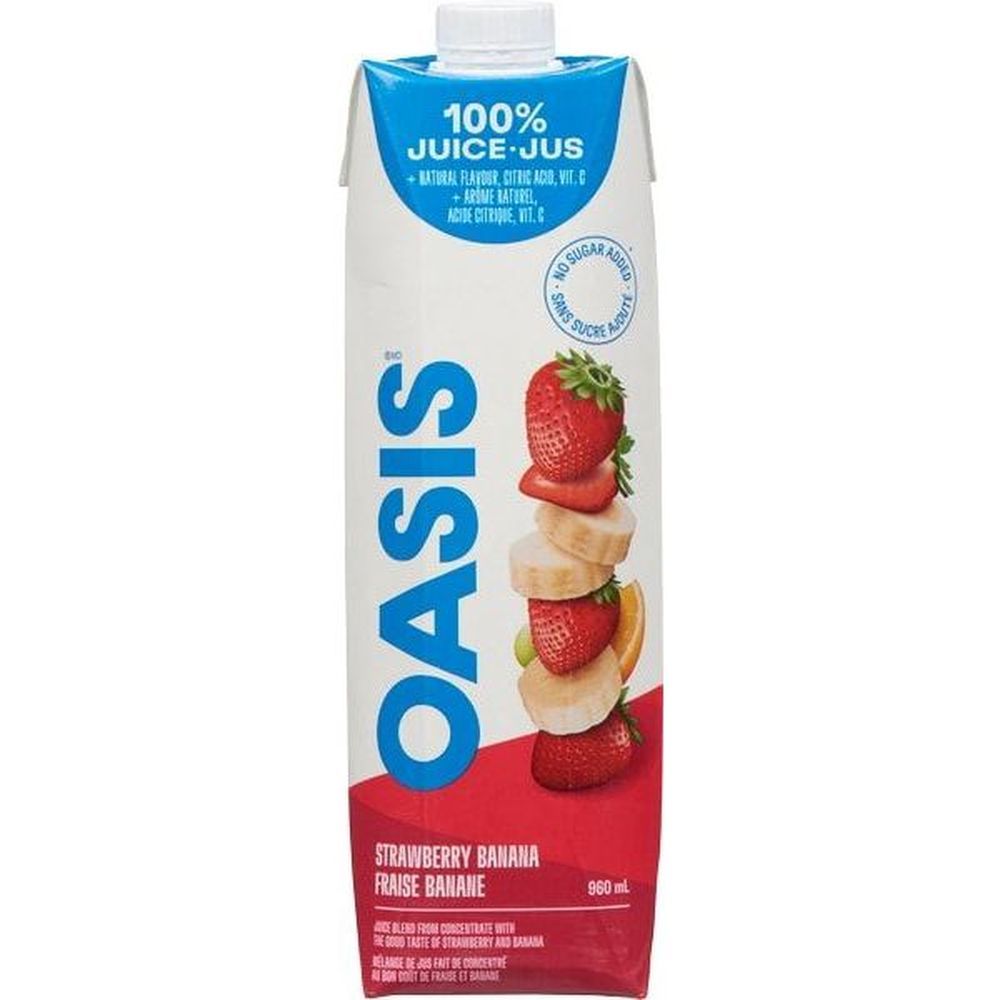 Oasis Strawberry Banana Juice, 960 Ml -- 12 Per Case