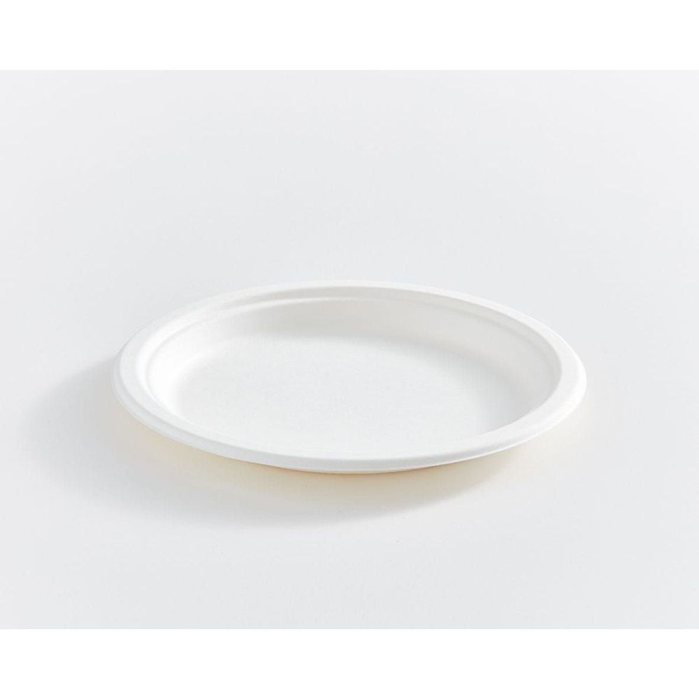 Eco Guardian Compostable Bagasse Round Fibre Plate, 9 In -- 500 Per Case