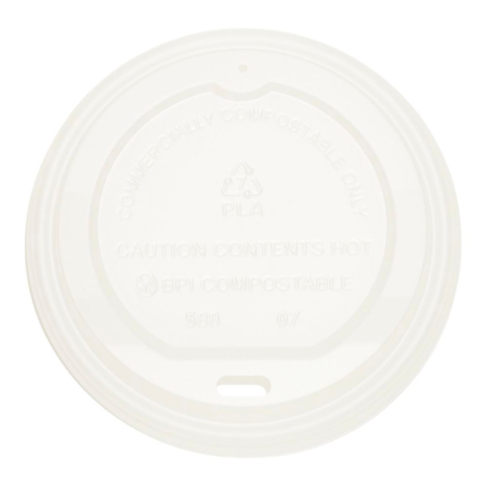 Galligreen Cpla Natural Dome Lid For 10-20 Oz Compostable Paper Hot Cup -- 500 Per Case