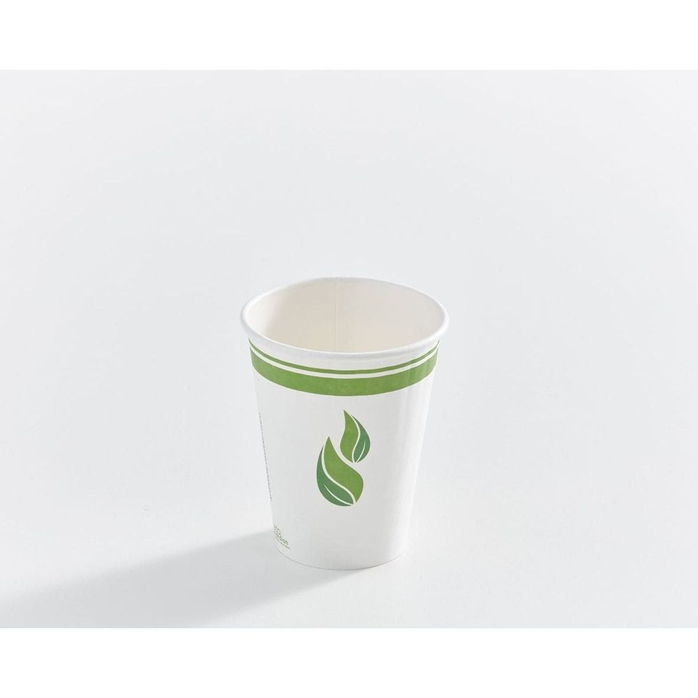 8 oz Compostable PLA-Lined Insulated Paper Cup