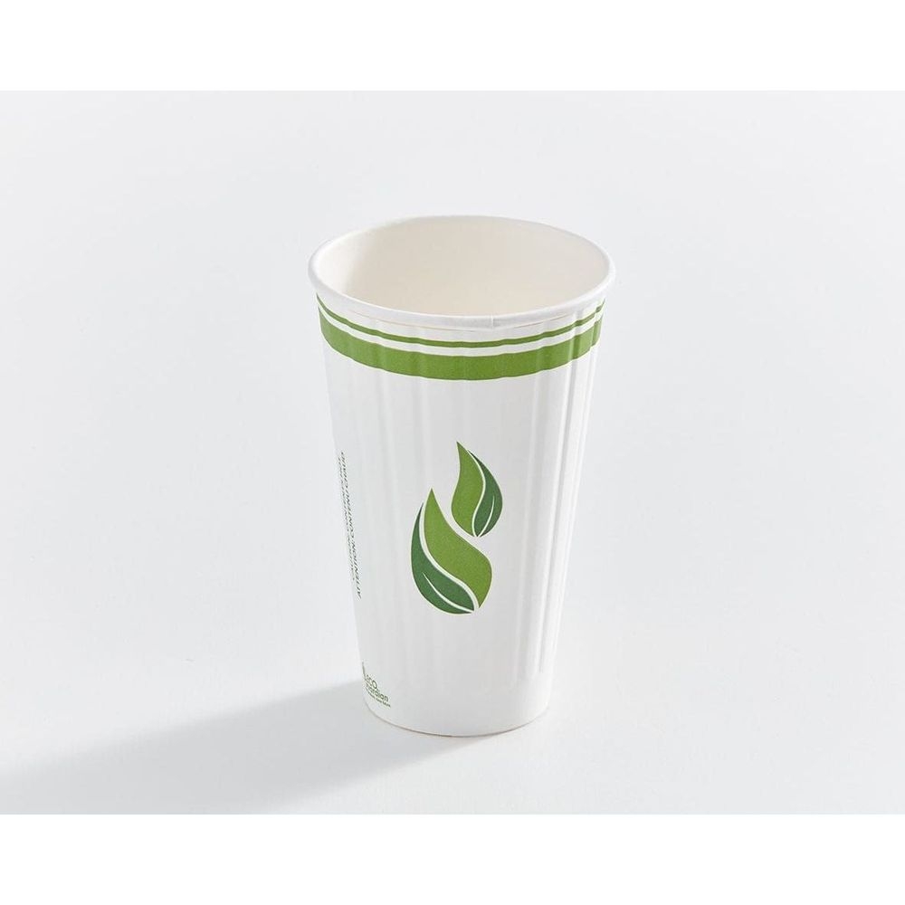 16 oz Compostable PLA-Lined Insulated Paper Cup