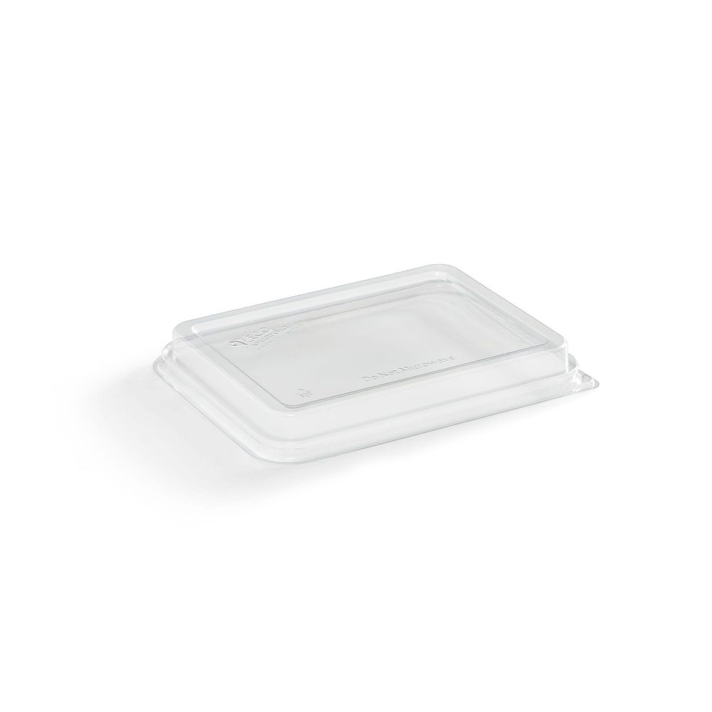 Clear PET Lid for 22-32 oz Rectangular Fibre Recyclable Tray